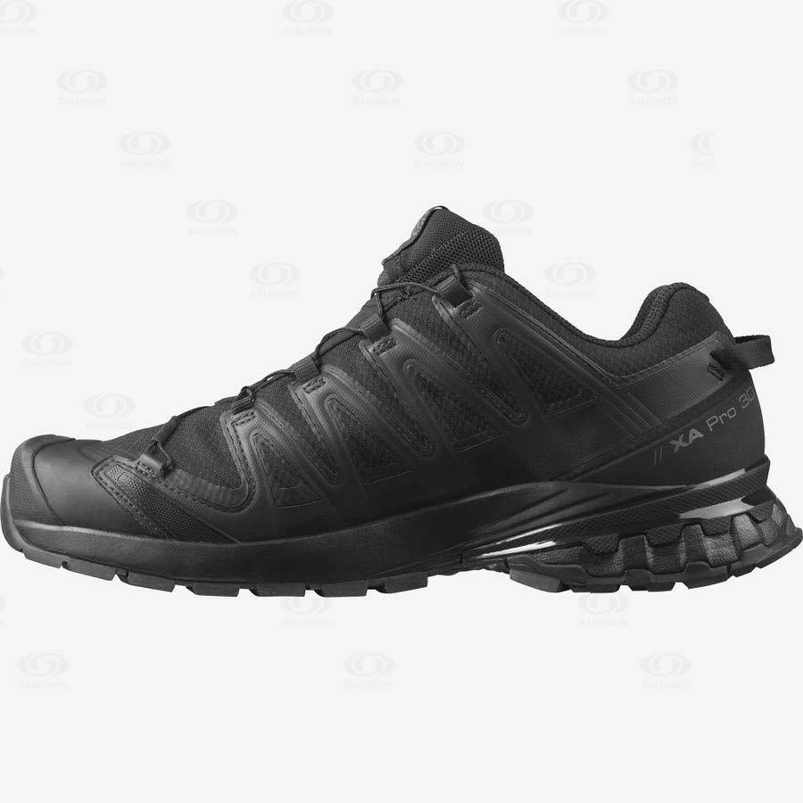 Grey / Black Salomon XA PRO 3D v8 GORE-TEX Men's Waterproof Shoes | US-A1493