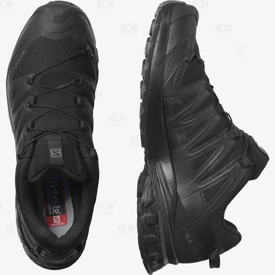 Grey / Black Salomon XA PRO 3D v8 GORE-TEX Men's Waterproof Shoes | US-A1493