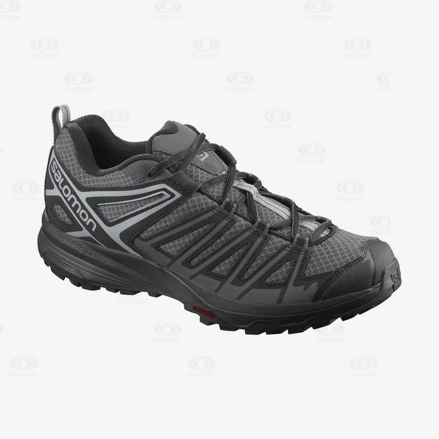 Grey / Black Salomon X CREST Men\'s Hiking Shoes | US-S1492