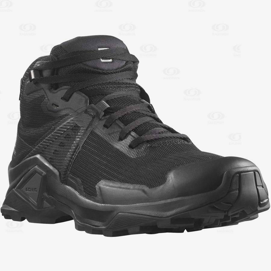 Grey / Black Salomon X RAISE 2 MID GORE-TEX Men's Hiking Shoes | US-S1499