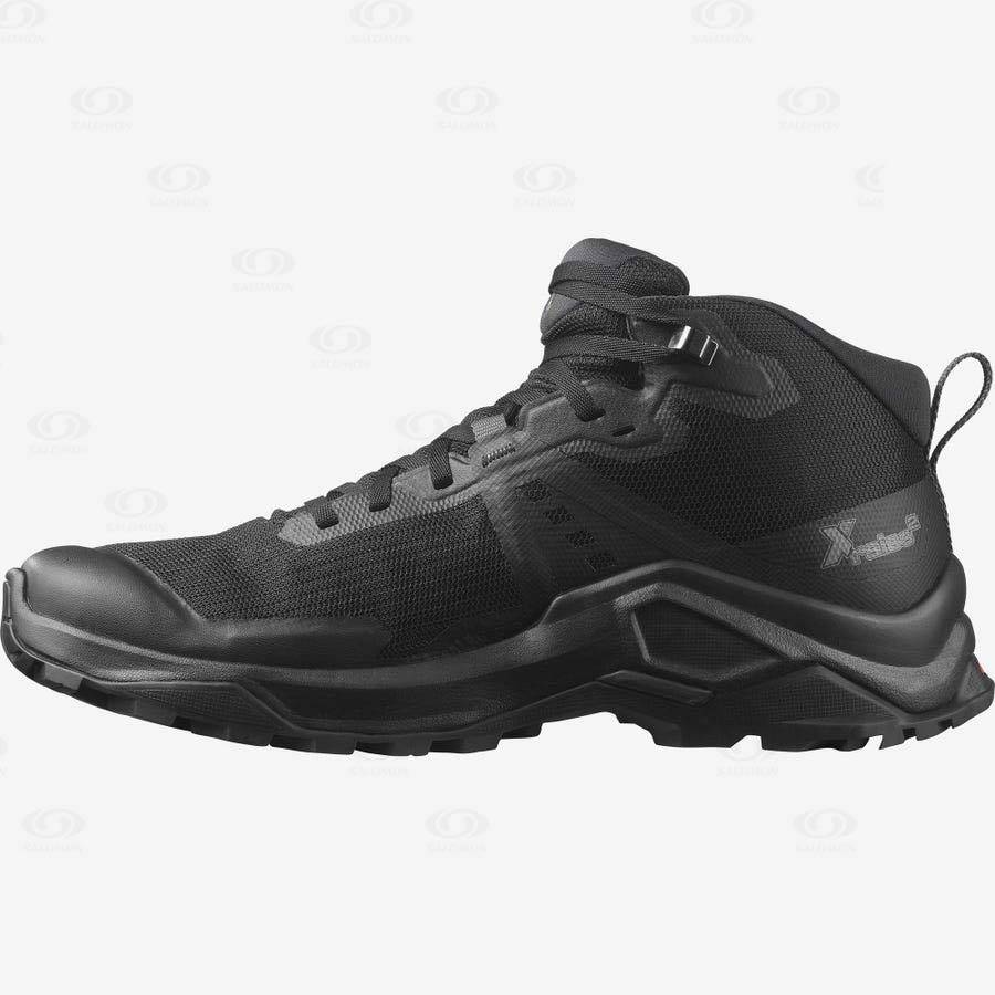 Grey / Black Salomon X RAISE 2 MID GORE-TEX Men's Hiking Shoes | US-S1499