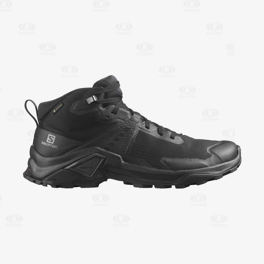 Grey / Black Salomon X RAISE 2 MID GORE-TEX Men\'s Hiking Shoes | US-S1499