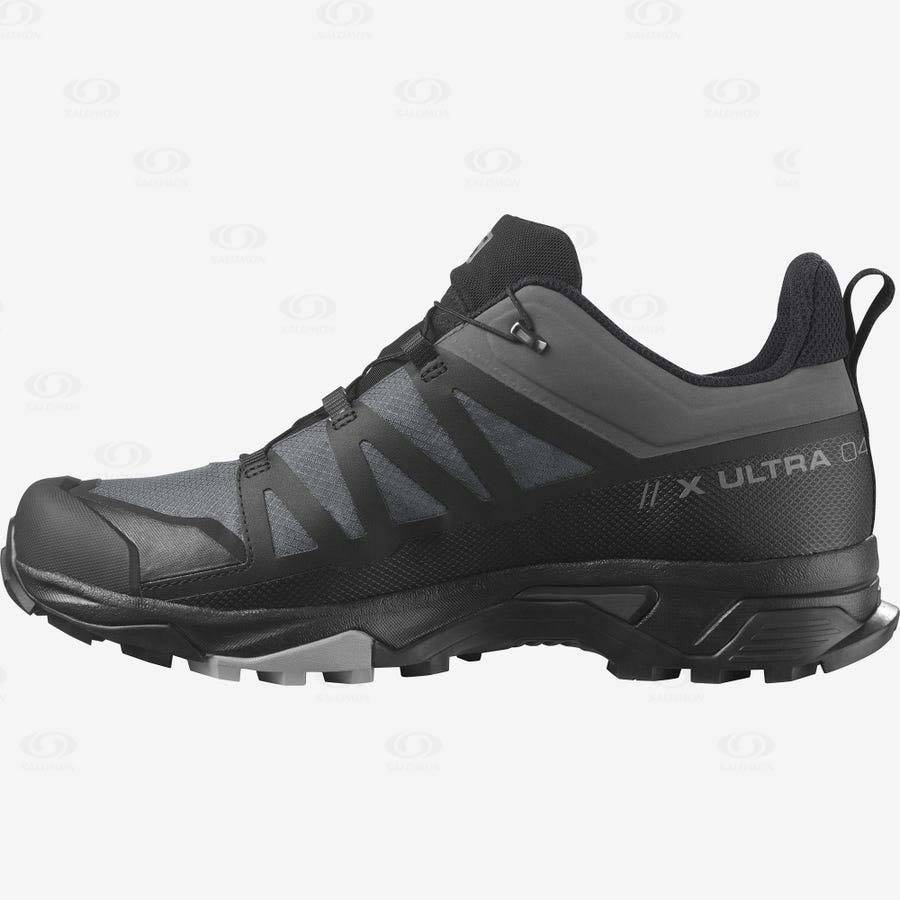 Grey / Black Salomon X ULTRA 4 GORE-TEX Men's Hiking Shoes | US-O1686