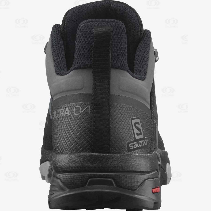 Grey / Black Salomon X ULTRA 4 GORE-TEX Men's Hiking Shoes | US-O1686