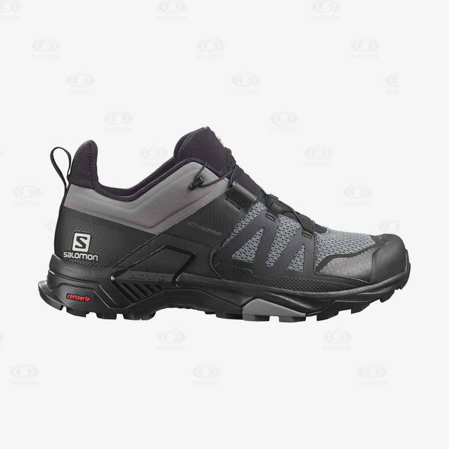 Grey / Black Salomon X ULTRA 4 Men\'s Hiking Shoes | US-S2479