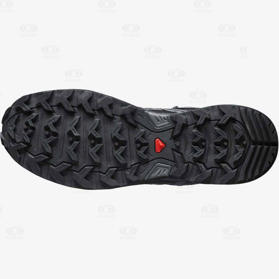 Grey / Black Salomon X ULTRA PIONEER MID CLIMASALOMON™ Men's Waterproof Shoes | US-O1768