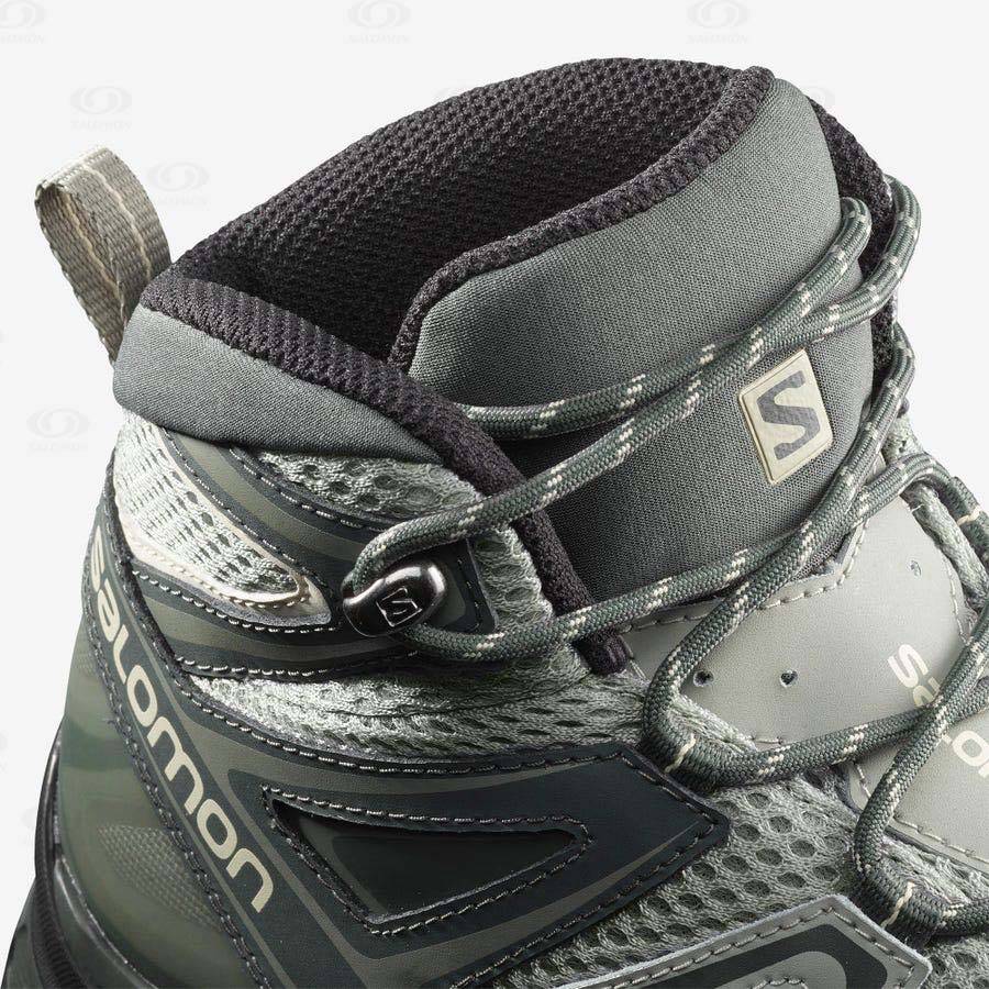 Grey / Brown Salomon X ULTRA MID 3 AERO Women's Hiking Shoes | US-S1520