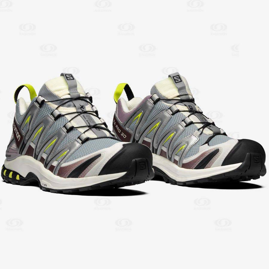 Grey / Purple Salomon XA PRO 3D Men's Sneakers | US-M1790