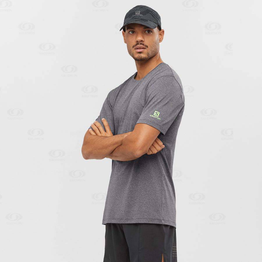 Grey Salomon AGILE TRAINING Men's T Shirts | US-A1290