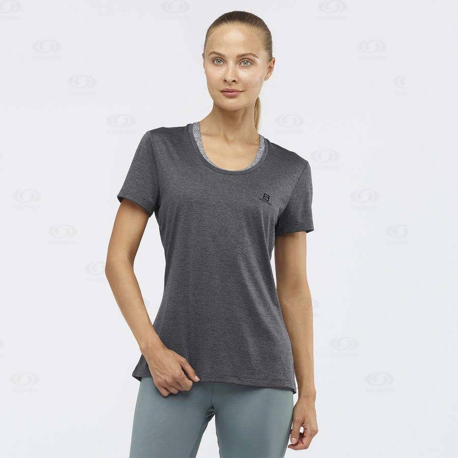 Grey Salomon AGILE Women's T Shirts | US-O1103