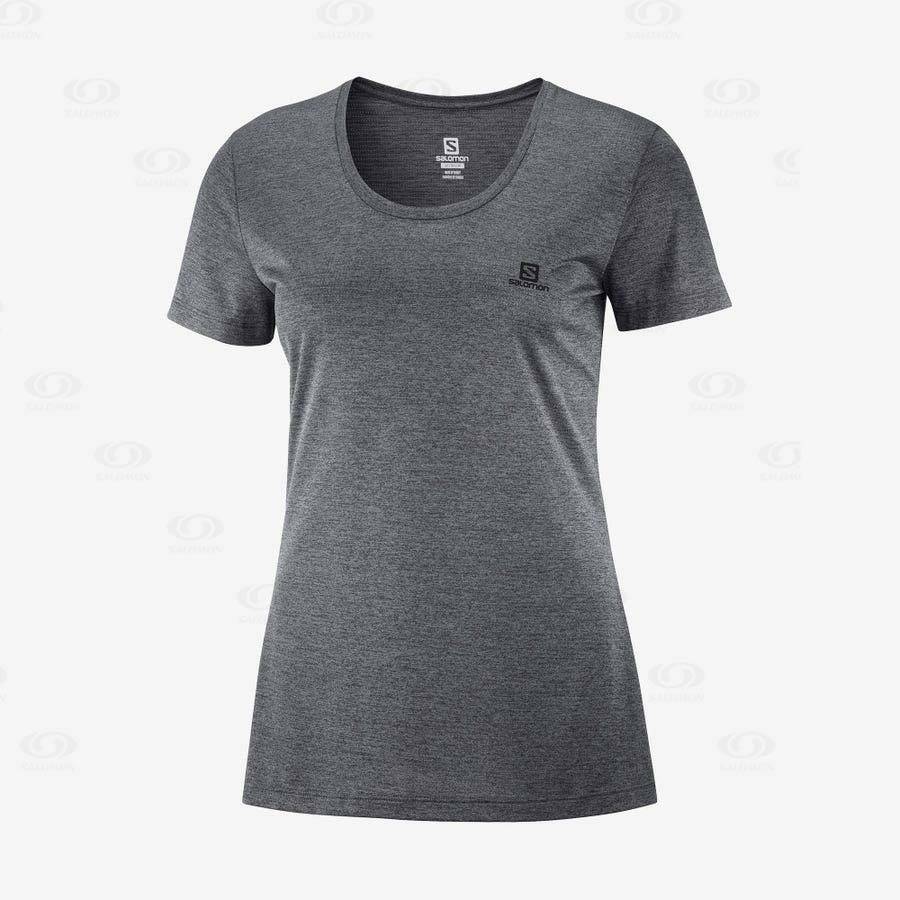 Grey Salomon AGILE Women\'s T Shirts | US-O1103