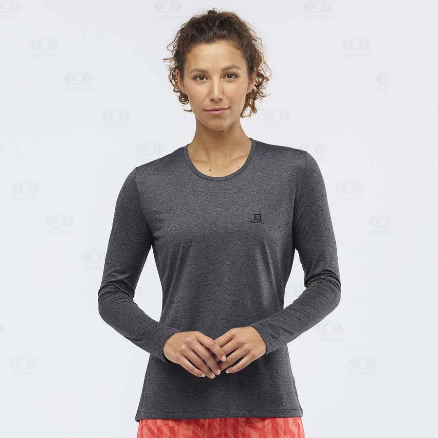 Grey Salomon AGILE Women's T Shirts | US-O2335