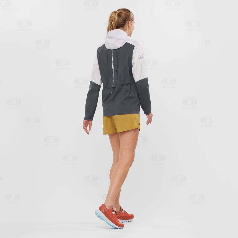 Grey Salomon BONATTI TRAIL Women's Waterproof Jackets | US-wM2294