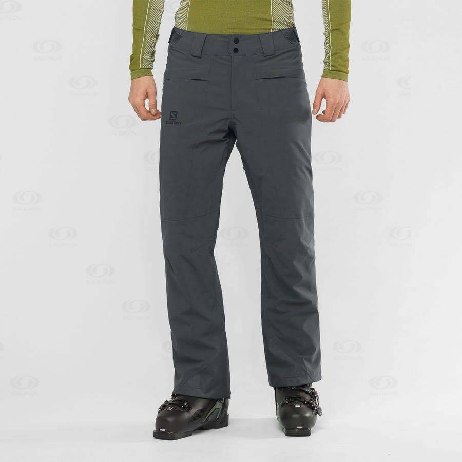 Grey Salomon BRILLIANT Men's Ski Pants | US-W2260