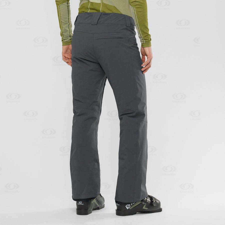 Grey Salomon BRILLIANT Men's Ski Pants | US-W2260