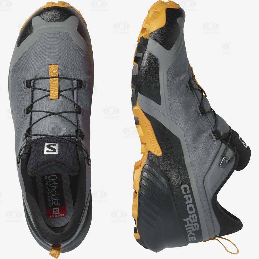 Grey Salomon CROSS HIKE GORE-TEX Men's Waterproof Shoes | US-M1076