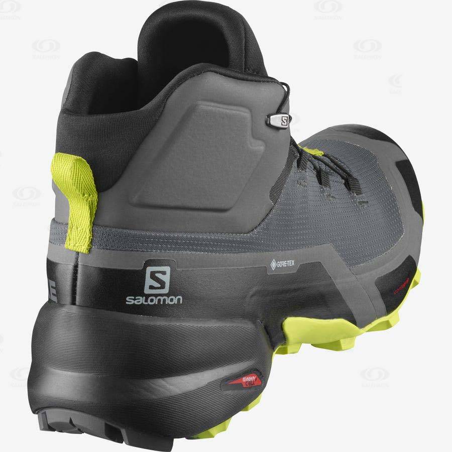 Grey Salomon CROSS HIKE MID GORE-TEX Men's Waterproof Shoes | US-L1179