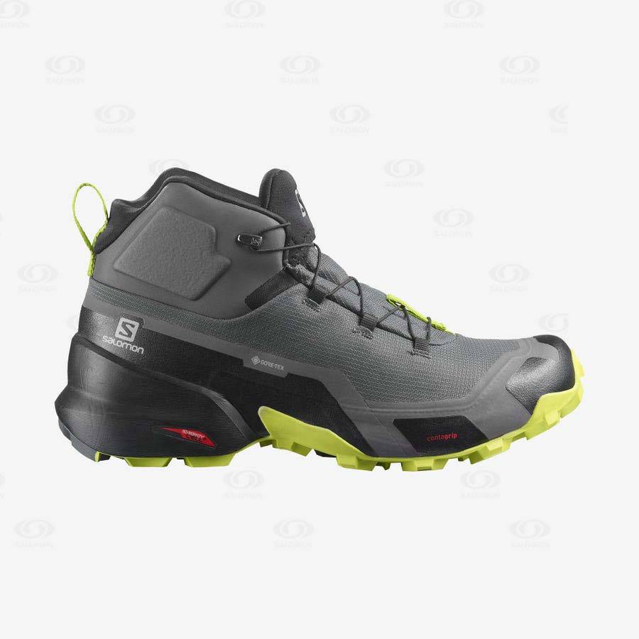 Grey Salomon CROSS HIKE MID GORE-TEX Men\'s Waterproof Shoes | US-L1179