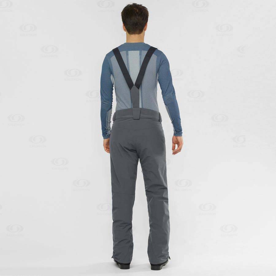 Grey Salomon EDGE Men's Ski Pants | US-N2527