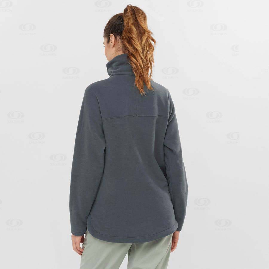 Grey Salomon ESSENTIAL COSY FLEECE Women's Hoodie | US-M1111