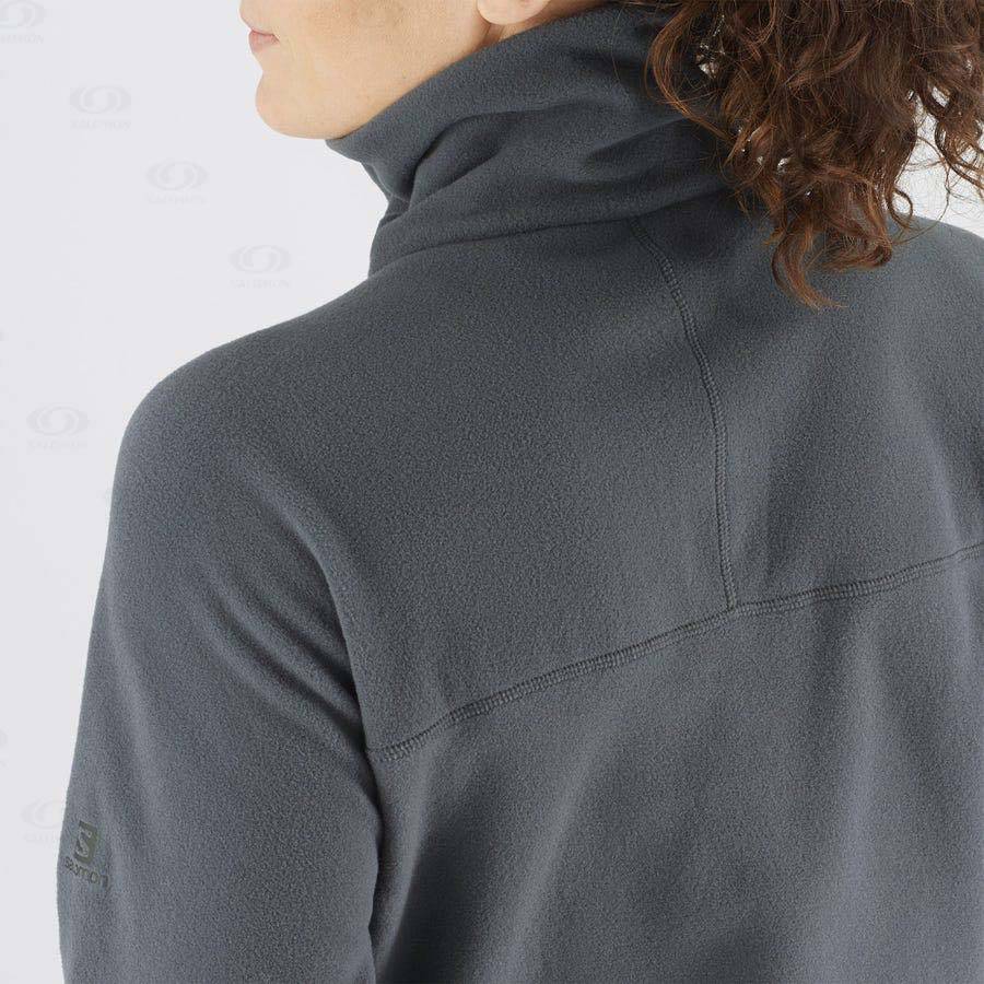 Grey Salomon ESSENTIAL COSY FLEECE Women's Hoodie | US-M1111