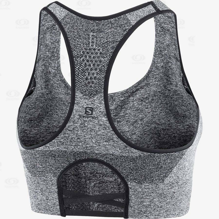 Grey Salomon ESSENTIAL MOVE ON SEAMLESS Women's Sports Bras | US-S1079