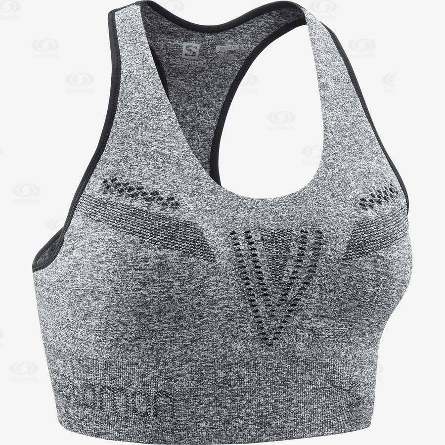 Grey Salomon ESSENTIAL MOVE ON SEAMLESS Women's Sports Bras | US-S1079