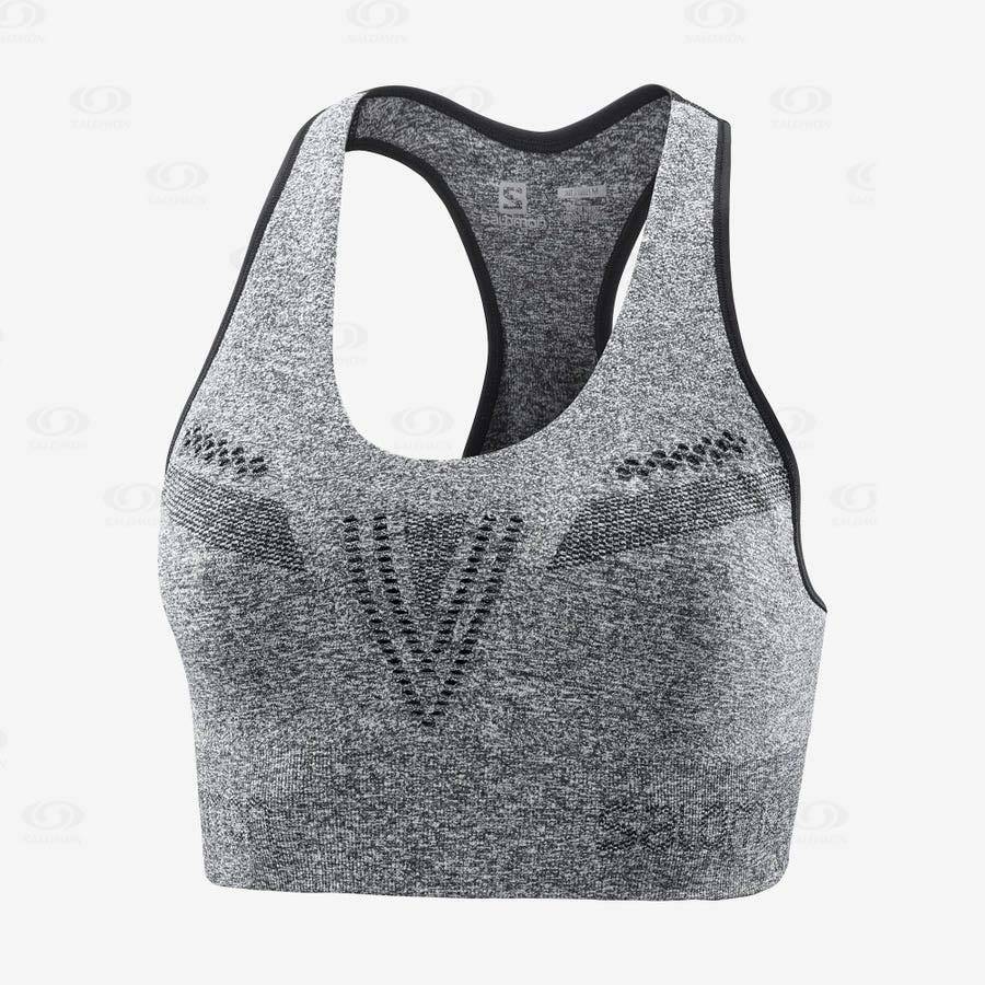 Grey Salomon ESSENTIAL MOVE ON SEAMLESS Women\'s Sports Bras | US-S1079