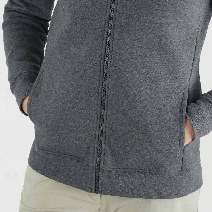 Grey Salomon ESSENTIAL WARM SALOMON Women's Hoodie | US-O1411