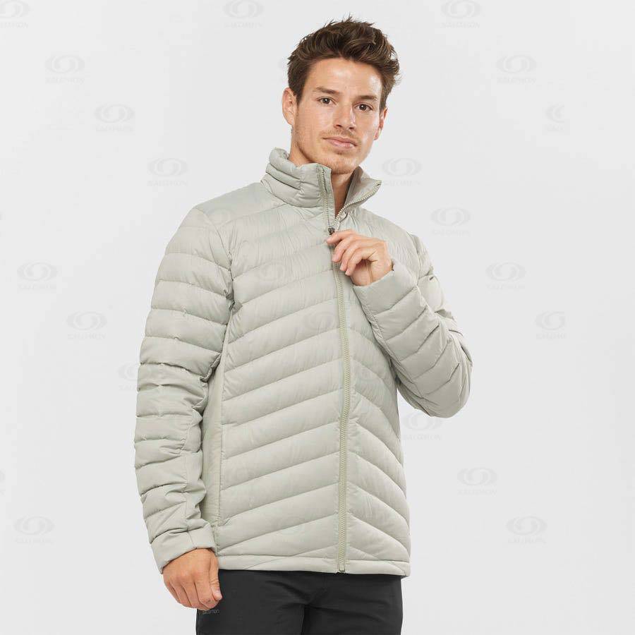 Grey Salomon ESSENTIAL XWARM DOWN Men's Insulated Jackets | US-O1173