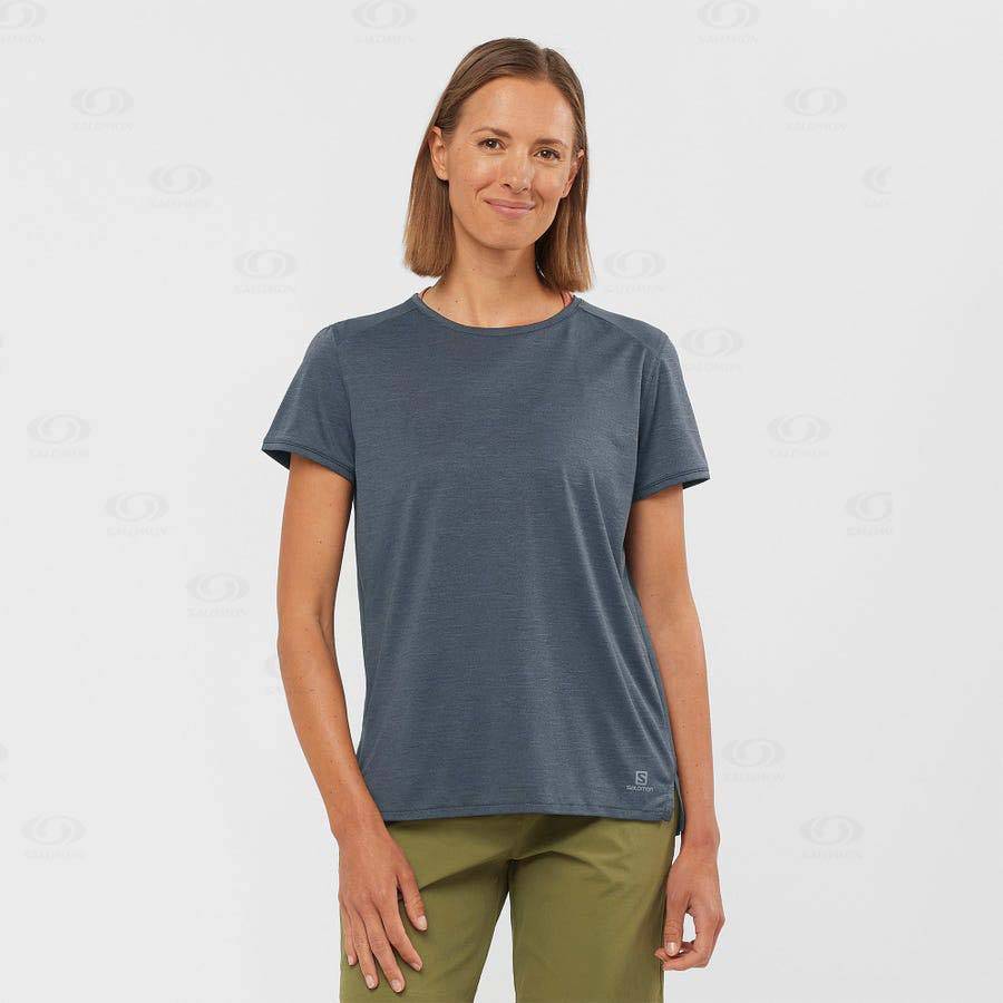 Grey Salomon OUTLINE SUMMER Women's T Shirts | US-W2000