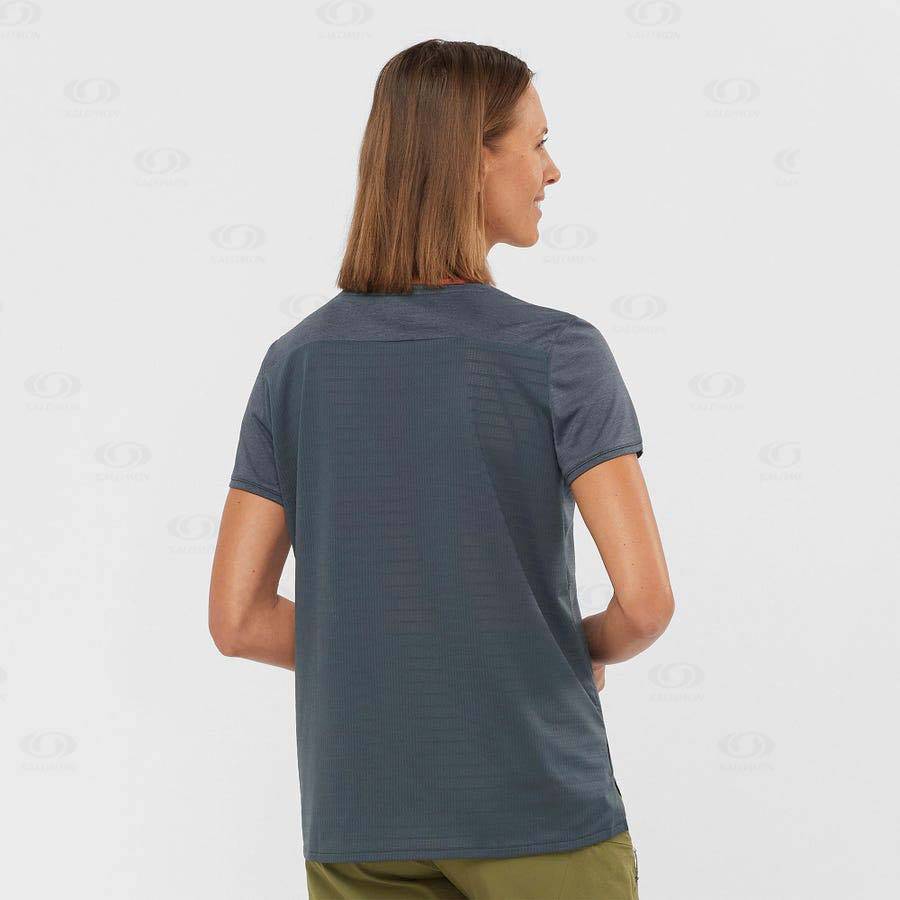 Grey Salomon OUTLINE SUMMER Women's T Shirts | US-W2000