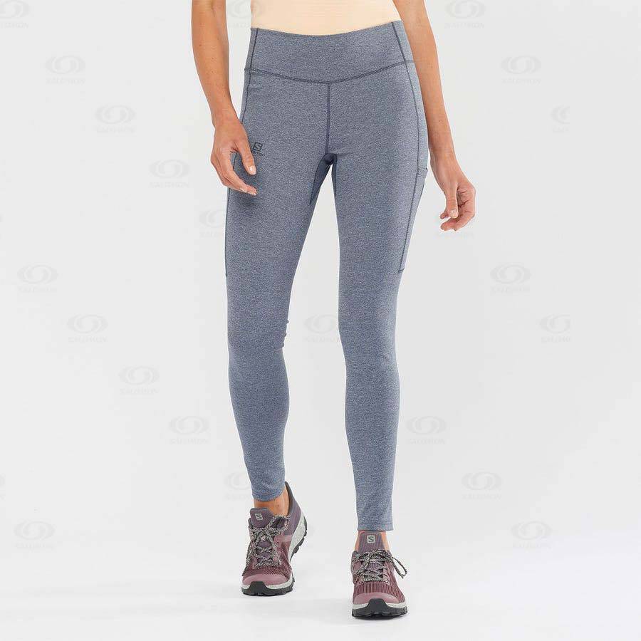 Grey Salomon OUTLINE Women's Running Tights | US-O2225