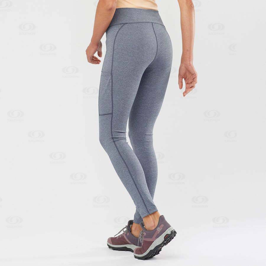 Grey Salomon OUTLINE Women's Running Tights | US-O2225