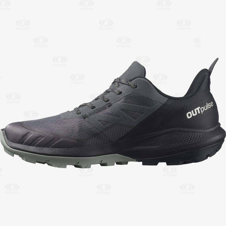 Grey Salomon OUTPULSE GORE-TEX Men's Hiking Shoes | US-A2312