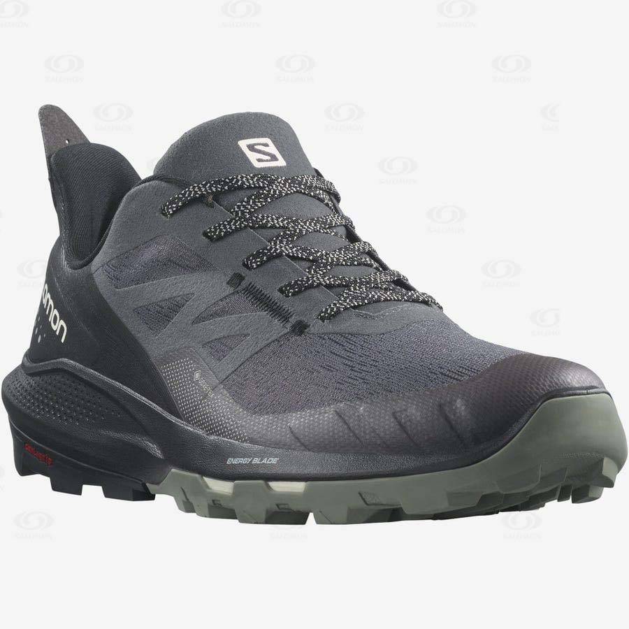 Grey Salomon OUTPULSE GORE-TEX Men's Hiking Shoes | US-A2312