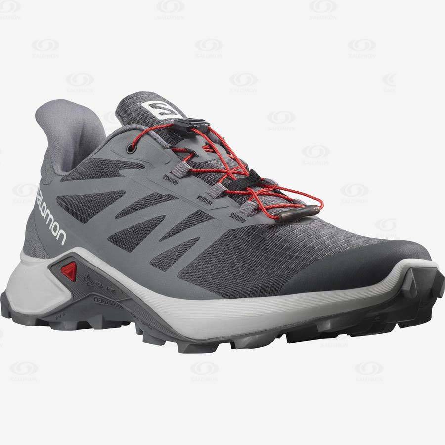 Grey Salomon SUPERCROSS 3 Men's Trail Running Shoes | US-O2316