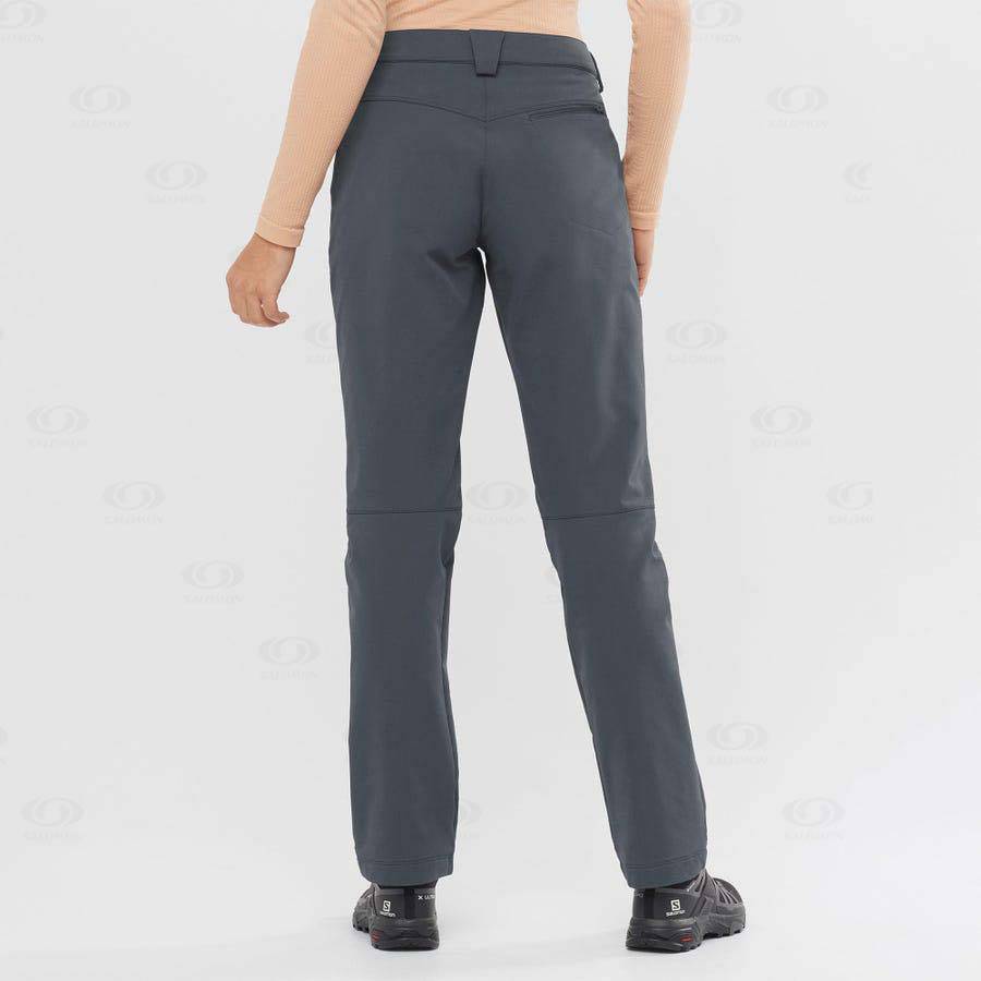 Grey Salomon WAYFARER STRAIGHT WARM Women's Pants | US-O1677