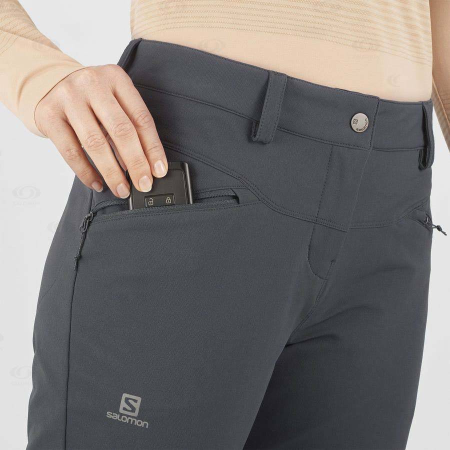 Grey Salomon WAYFARER STRAIGHT WARM Women's Pants | US-O1677