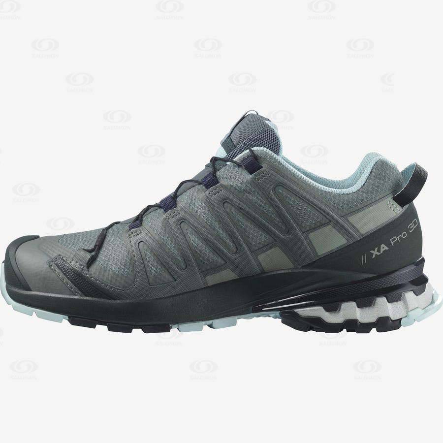 Grey Salomon XA PRO 3D v8 GORE-TEX Women's Waterproof Shoes | US-O1231