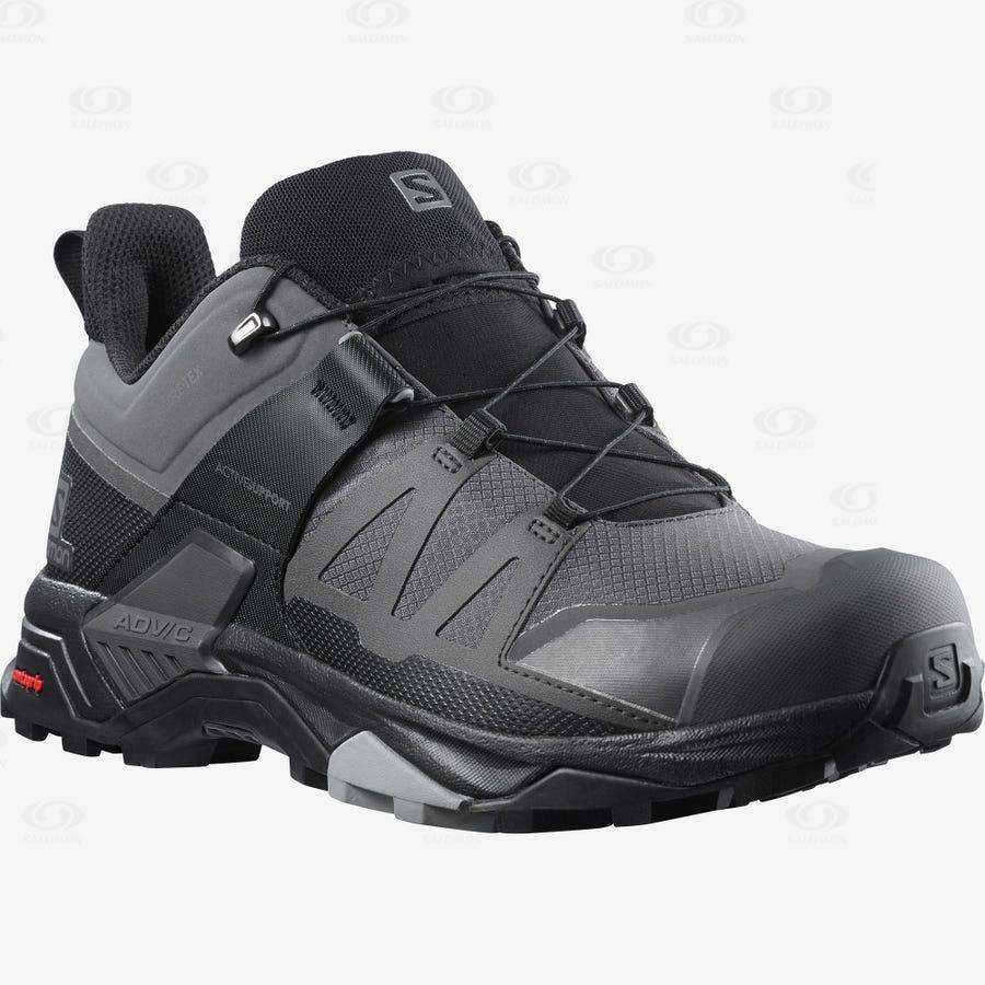 Grey Salomon X ULTRA 4 GORE-TEX Men's Waterproof Shoes | US-A1255