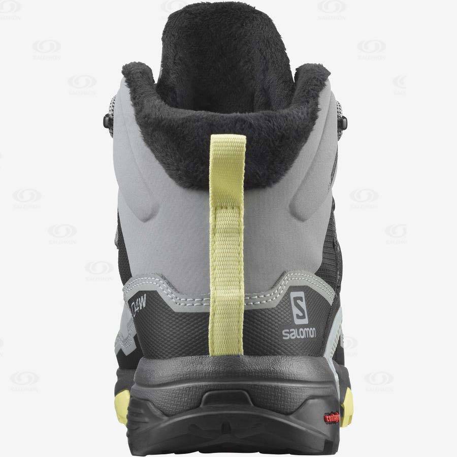 Grey Salomon X ULTRA 4 MID WINTER THINSULATE™ CLIMASALOMON™ Women's Waterproof Boots | US-A2361