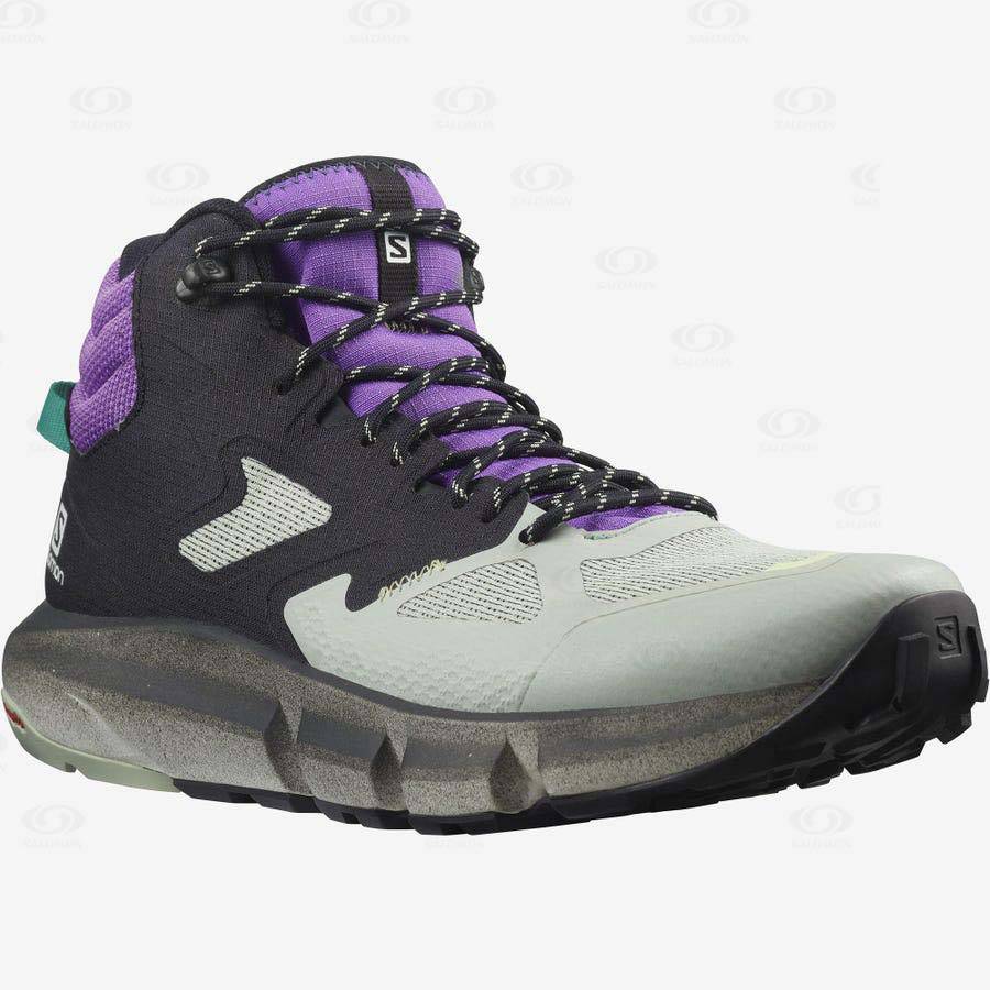 Mint / Purple Salomon PREDICT HIKE MID GORE-TEX Men's Hiking Shoes | US-O2155