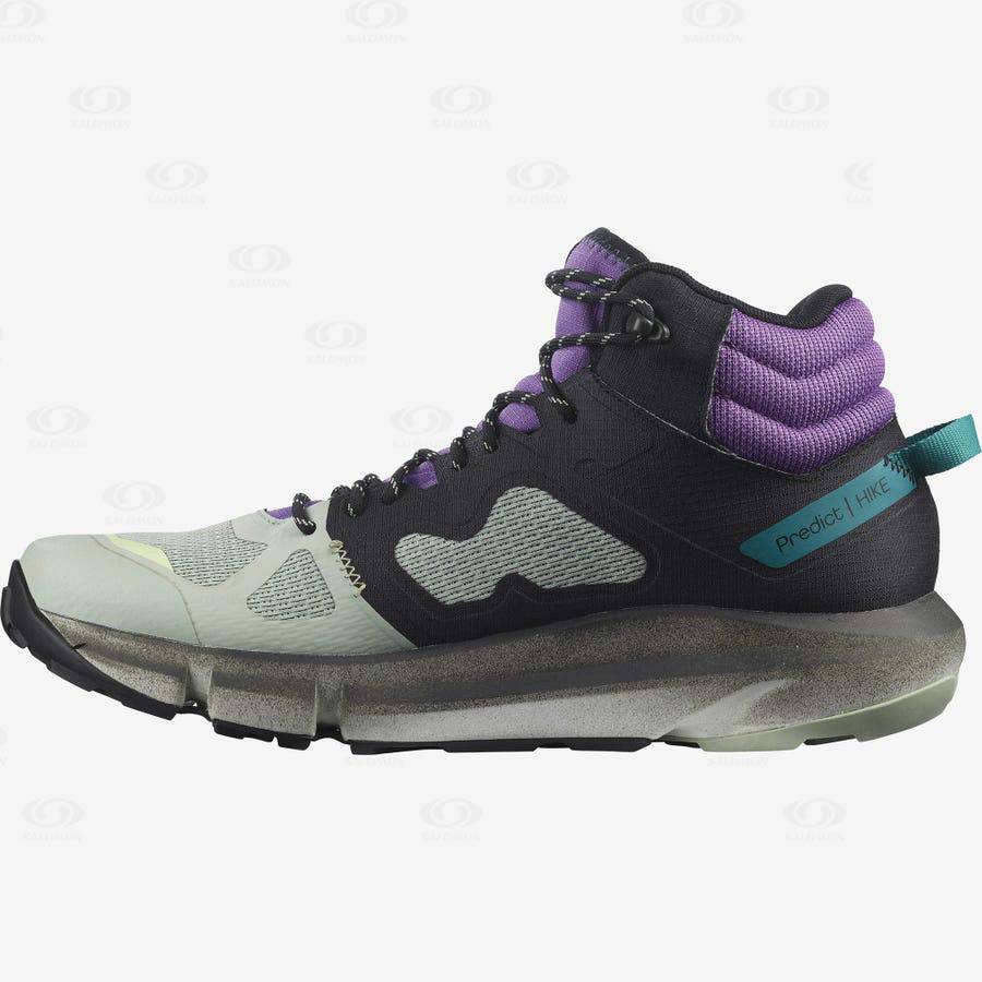 Mint / Purple Salomon PREDICT HIKE MID GORE-TEX Men's Hiking Shoes | US-O2155