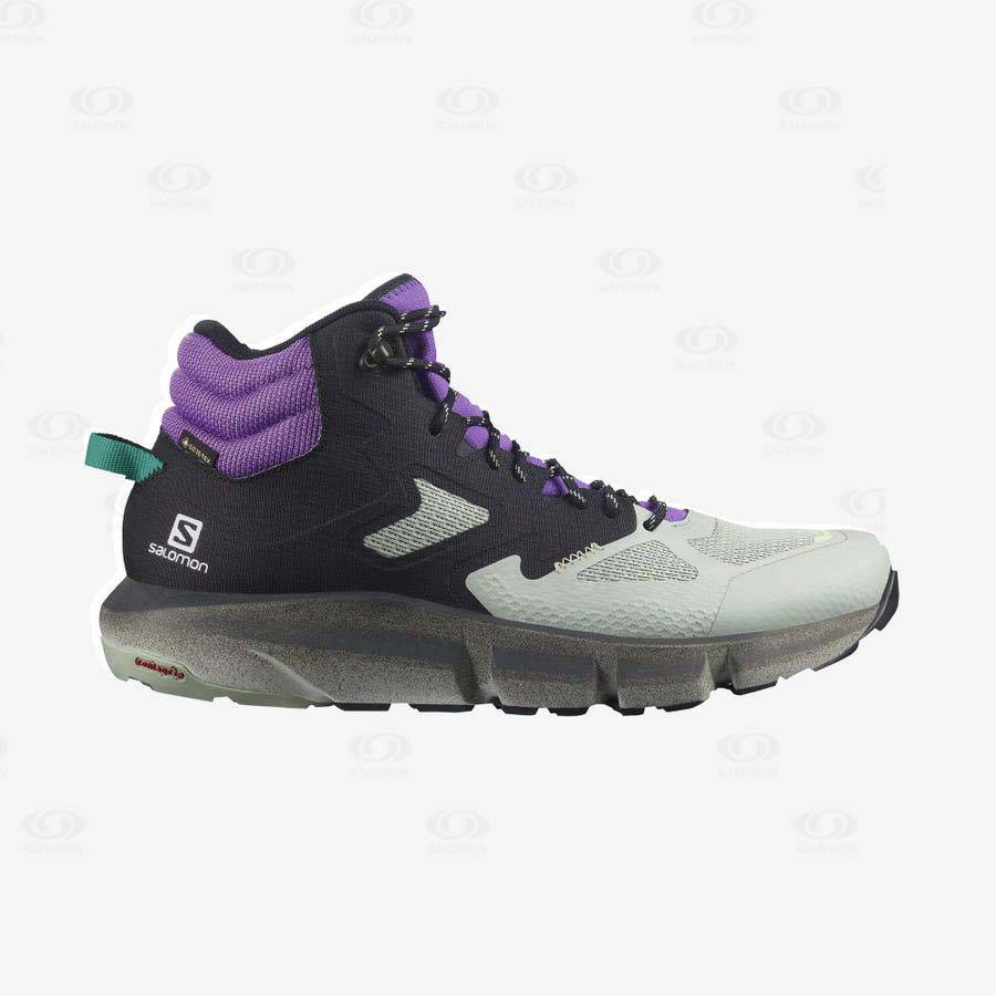 Mint / Purple Salomon PREDICT HIKE MID GORE-TEX Men\'s Hiking Shoes | US-O2155