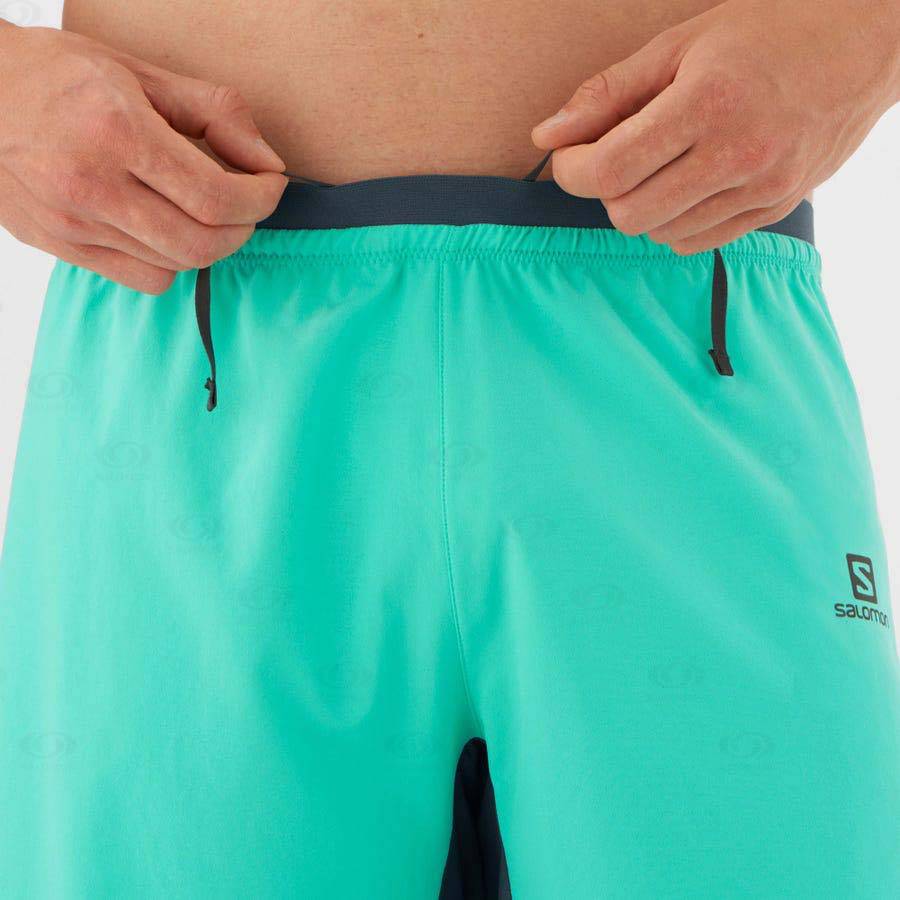 Mint Salomon CROSS 7'' NO LINER Men's Shorts | US-wO2330