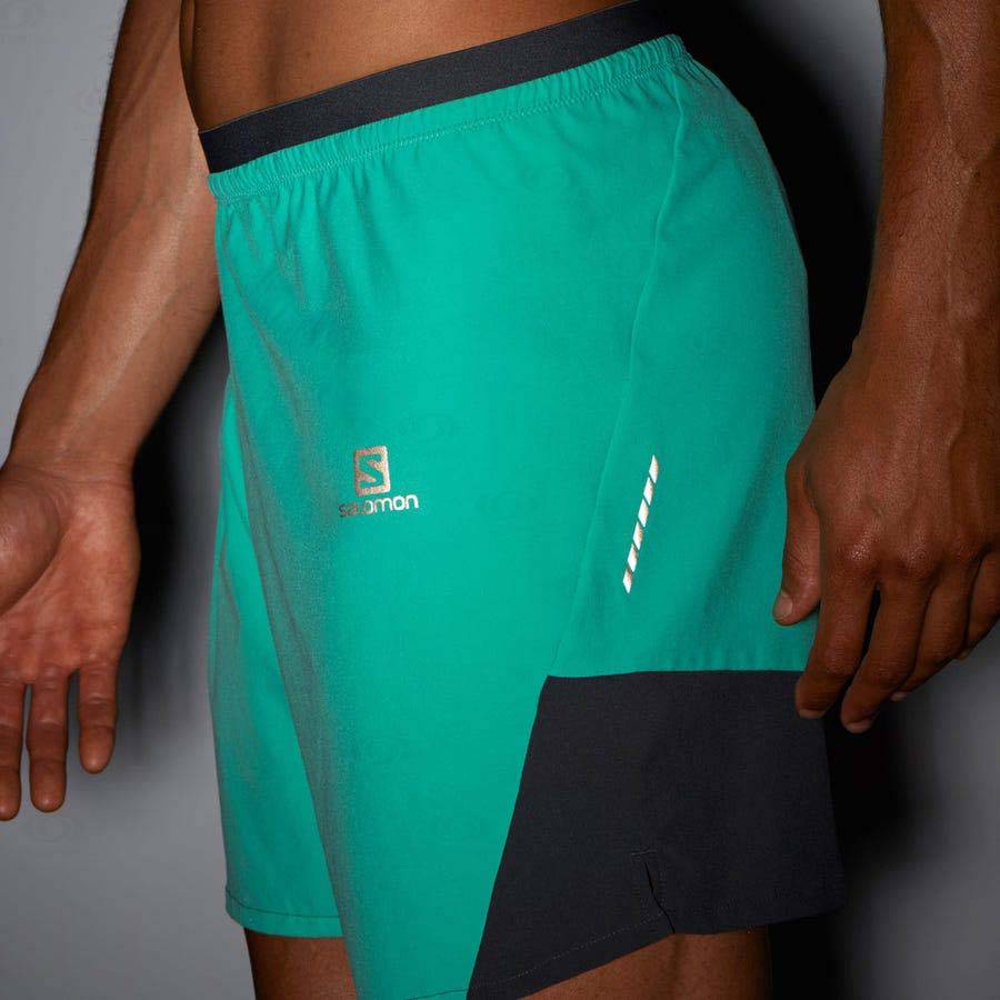 Mint Salomon CROSS 7'' NO LINER Men's Shorts | US-wO2330