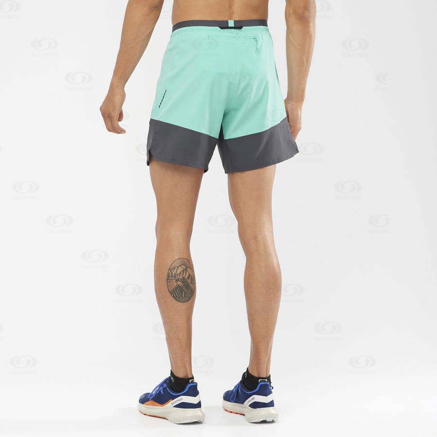 Mint Salomon CROSS 7'' NO LINER Men's Shorts | US-wO2330