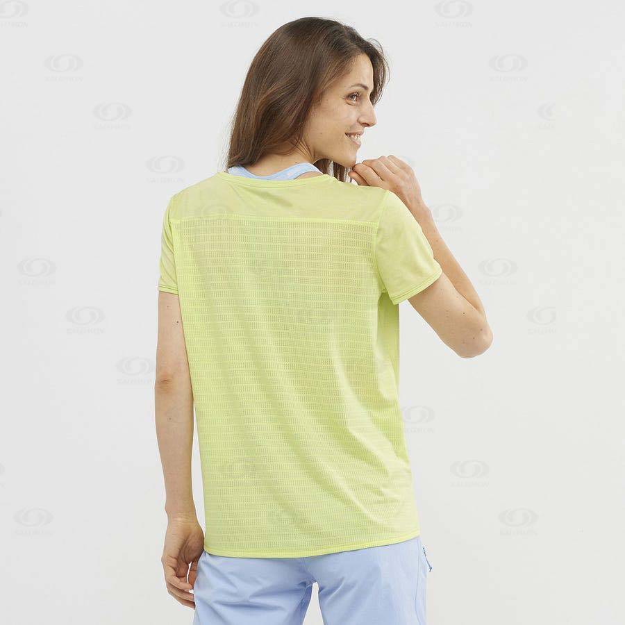 Mint Salomon OUTLINE SUMMER Women's T Shirts | US-W4050