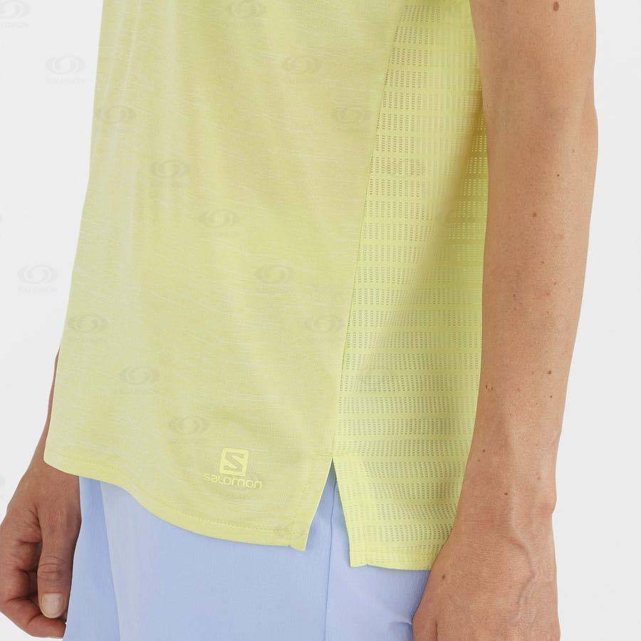 Mint Salomon OUTLINE SUMMER Women's T Shirts | US-W4050